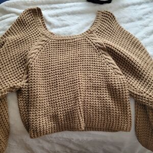 Chunky Knit Tan Sweater